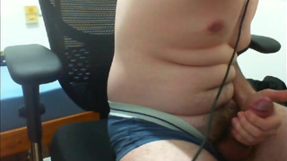 huge Cumshot after Edging for my friend on webcam for 6 hours! (ass flash, tight boxers)