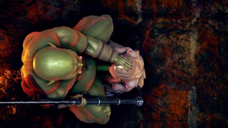 female knight lose to monster ork - episode.33 fixed