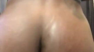 Chocolate Ass bouncing on Dildo (TS PublicPrincess)