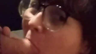 DD Blowjob Leads to Daddy's Cum on Sadie's Hair Bangs