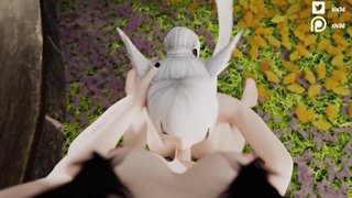 FFXIV Miqo'te Catgirl Futa POV Blowjob with Cumshot Finish with SOUND