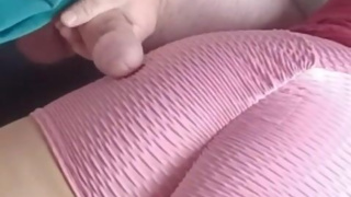 DD Daddy Cums on Sadie's Tight Yoga Shorts and Ass