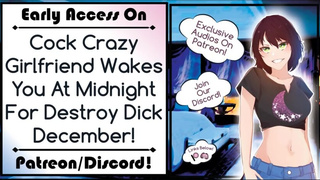 Cock Crazy Girlfriend Wakes You At Midnight For Destroy Dick December!