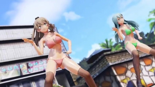 3d Hentai MMD - リゾートへ招待される鈴谷と熊野 (abubu nownanka)