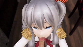 3d Hentai MMD - 鹿島のスケベなおフェラ (arrowhead)