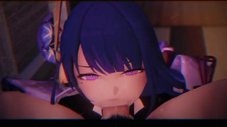 Raiden Shogun From Genshin Impact Geting A Lot Of Cum Inside Pussy!