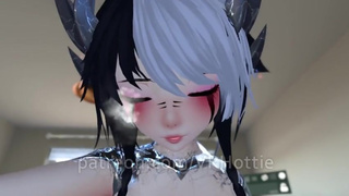 Horny Babe Wants To Fuck On The Couch POV Lap Dance VRChat ERP Riding Dick Grinding Petite Slut