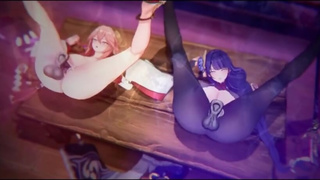 Genshin Impact - Raiden & Miko Orgy