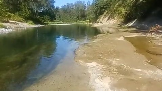 DD Sadie Takes Daddy's Cum On Her Face at the River