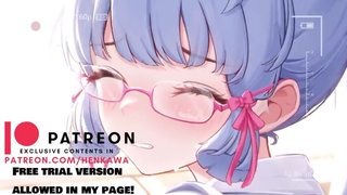 Blue Nerdy girl got aroused! - 4k 60fps hentai