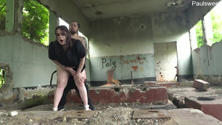 Cuckold peeps how his wife is being fucked