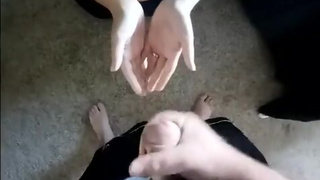 DD A Big Load For Sadie's Cum Worshipping Hands