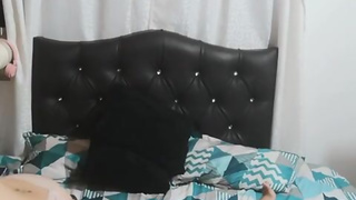 I kiss the beautiful blonde's rich tits and we fuck with scissors