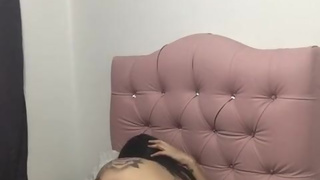 I enter my sister-in-law's room, masturbate me next to her while she rests, I wake her up and we fuc