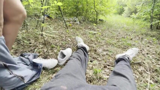 Wanted to fuck and went to the forest by the road - Julia Fit