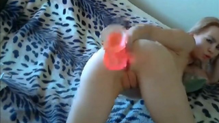 Her first time anal masturbation
