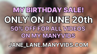 Big Sale on MY BIRTHDAY!