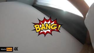 Страстный горячий секс с блондинкой. Поза наездницы. Жёсткий секс. Кончил внутрь. Кремпай.