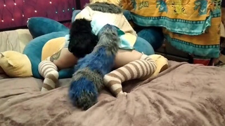 Desperate Horny Furry Girl Humps Pokemon Plush Until She Cums