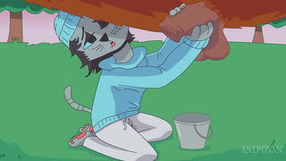 BIG HORSECOCK FURRY fucks CATGIRL! Furry Cartoon