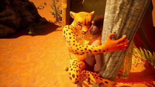 Sexy Furry Girl Wildly Fucks Lucky Guy in Wild Life Sex