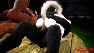 Furious girls in a couple exchange with huge cocks in Wild Life sex