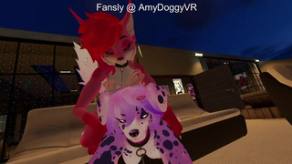 Collared Furry Puppy Girl gets Teased and Fucked