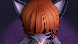 Eating her ice cream!