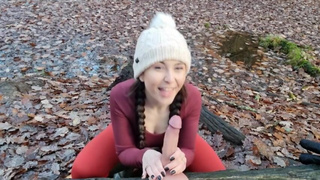 ✰ Emily Hill - Forest Fun | Dildo Blowjob, Flashing, Riding and more ????✰