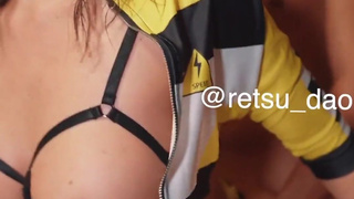 Cute Japanese girl squirting orgasms in an amazing doggy style!