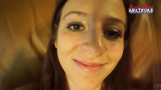 Katie Walls Gags & Stares At The Camera While Eating Cock!